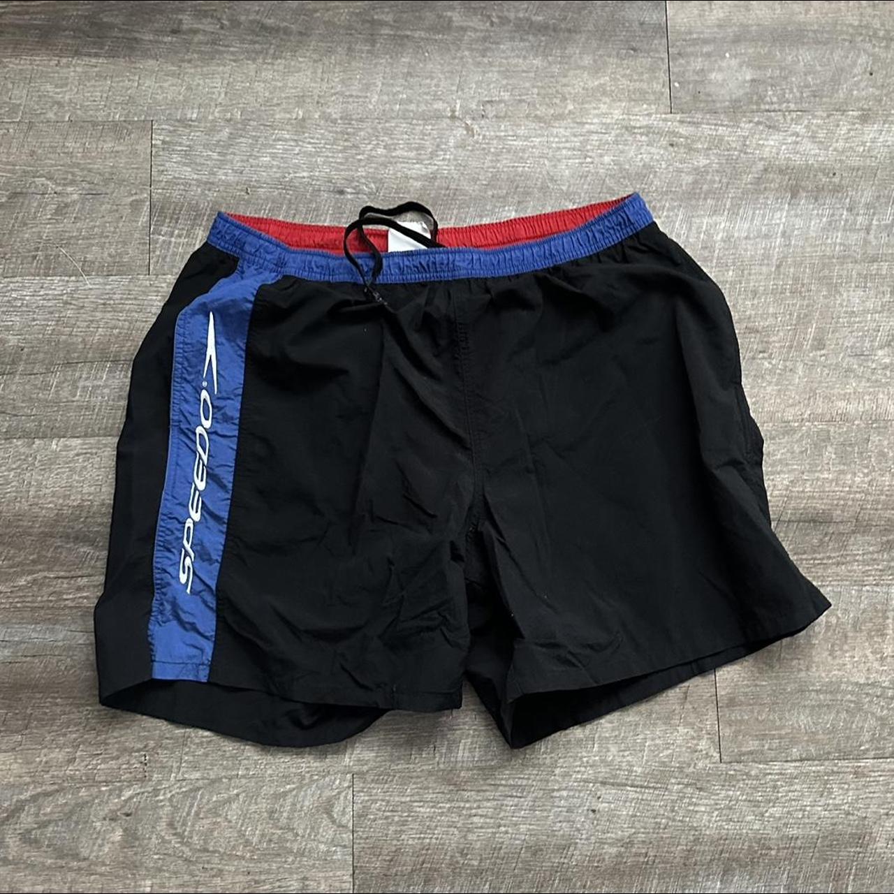 Speedo Men's Blue and Red Shorts | Depop