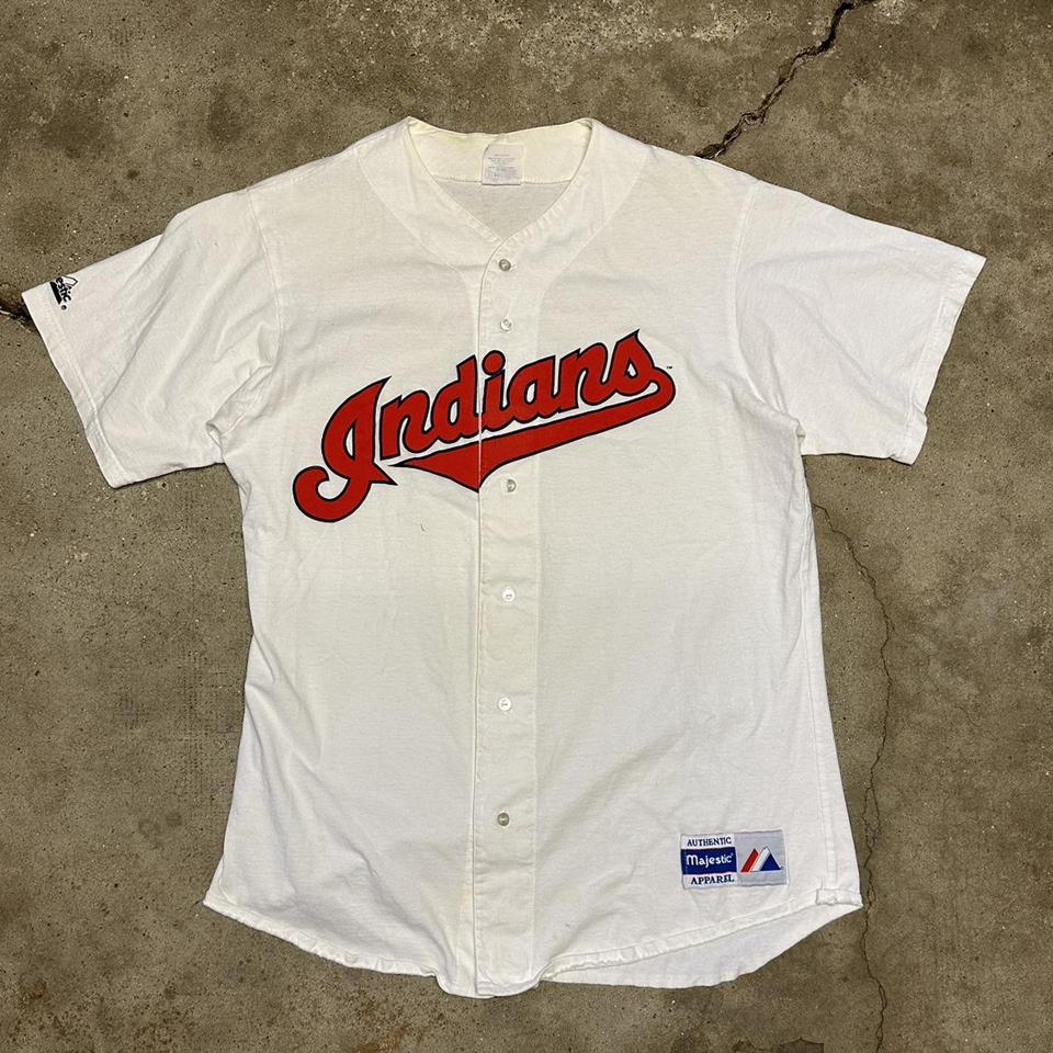 Vintage Cleveland Indians Baseball Jersey 90s - Depop