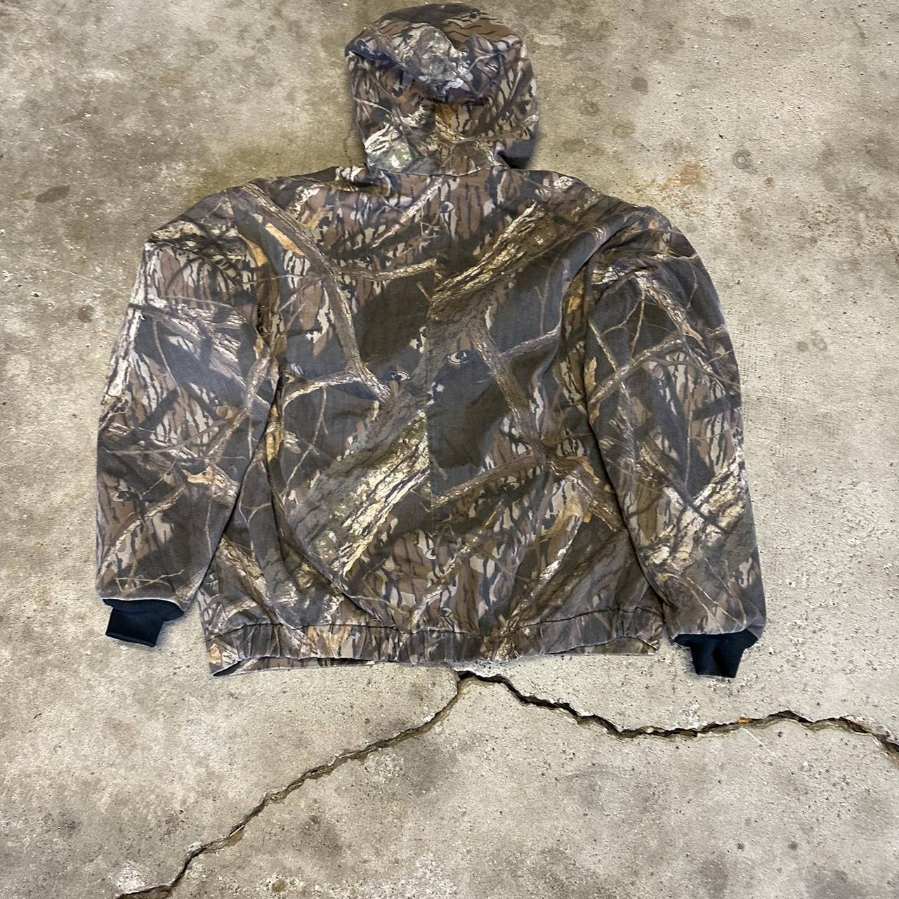 Vintage 90s faded earthtone realtree camo zip up... - Depop