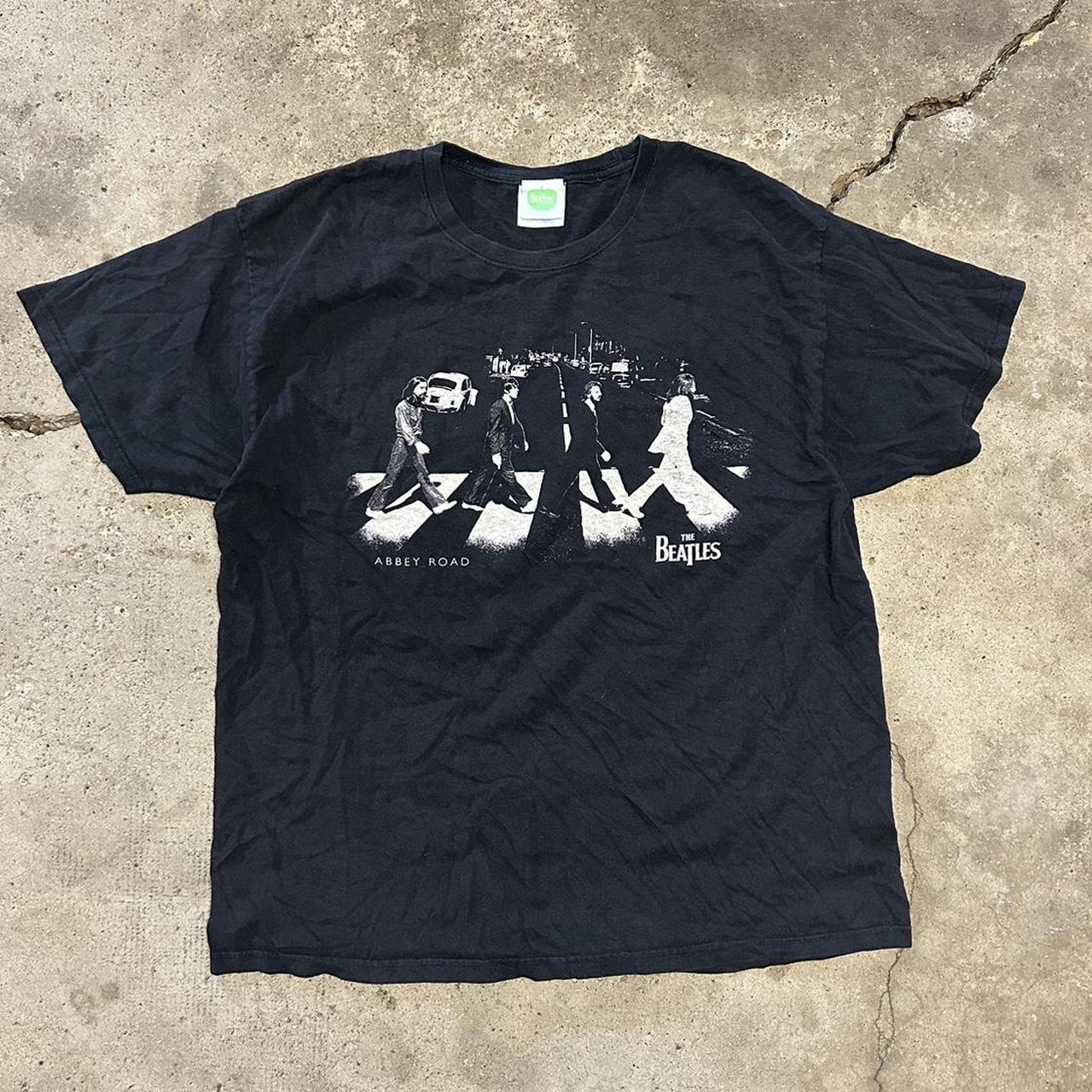 Vintage 90s The Beatles Abbey road faded black band...