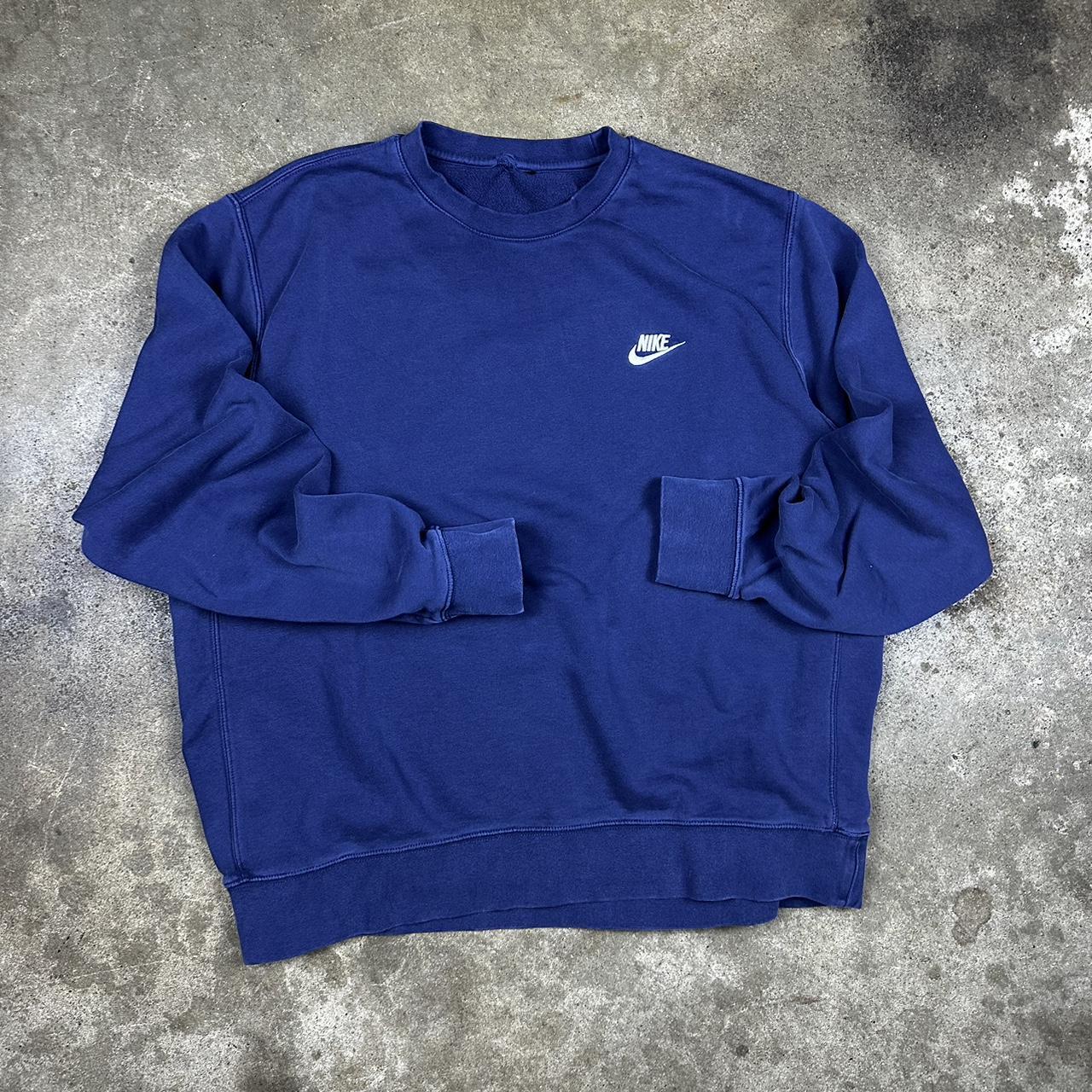 Vintage y2k navy nike essentials small swoosh boxy... - Depop