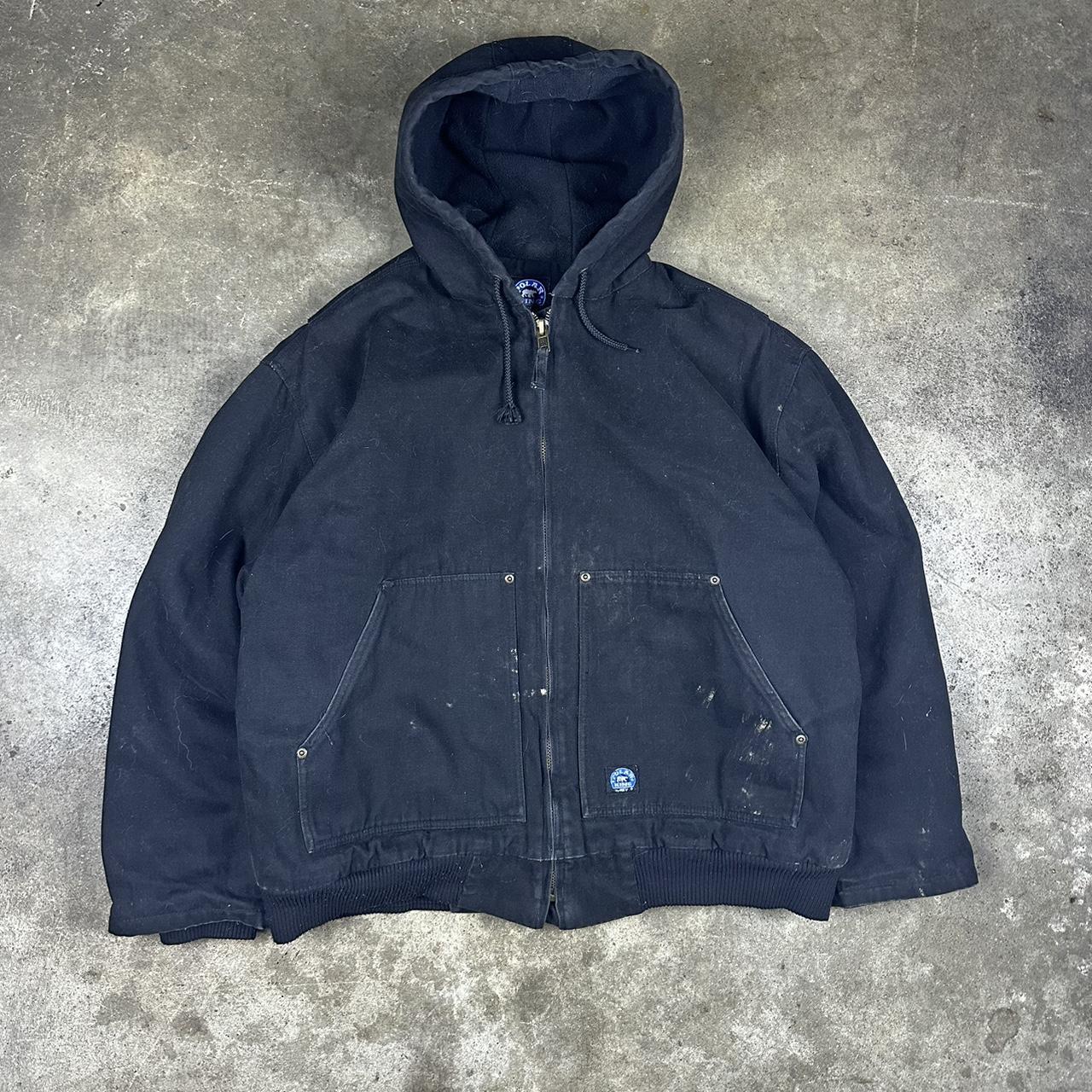 Vintage y2k earthtone faded black carhartt j130... - Depop