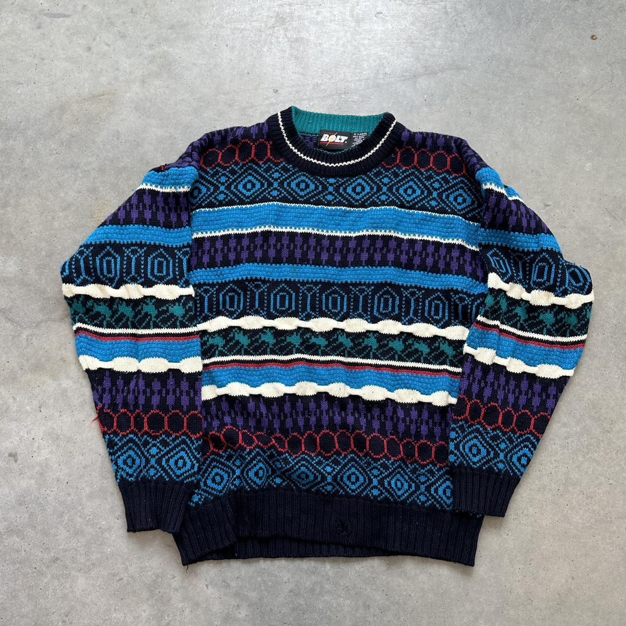 Vintage Multicolor Knit Sweater Coogi shops Style