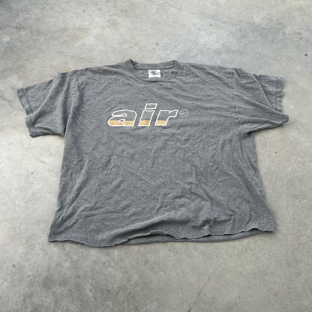 Vintage 90s Nike air cpfm style grey cropppped boxy | Depop