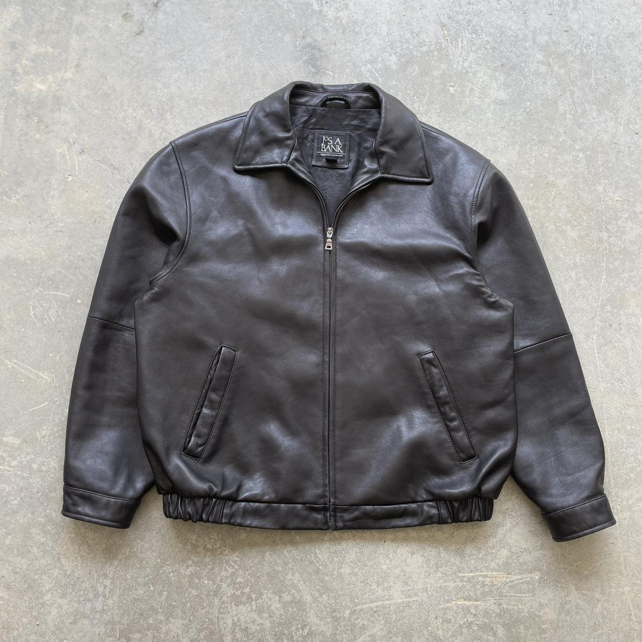 Leather jacket-vintage-y2k - Depop
