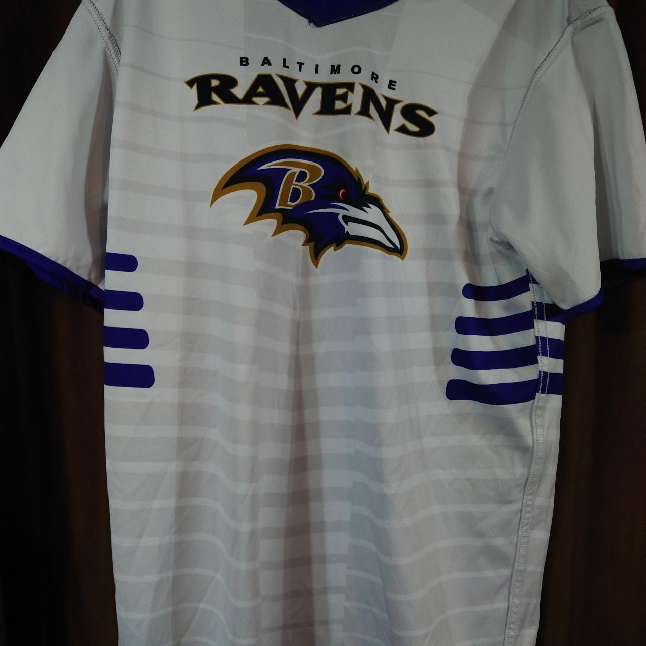 Baltimore Ravens Jersey Medium Adult Reversable Flag-football NFL White  Purple