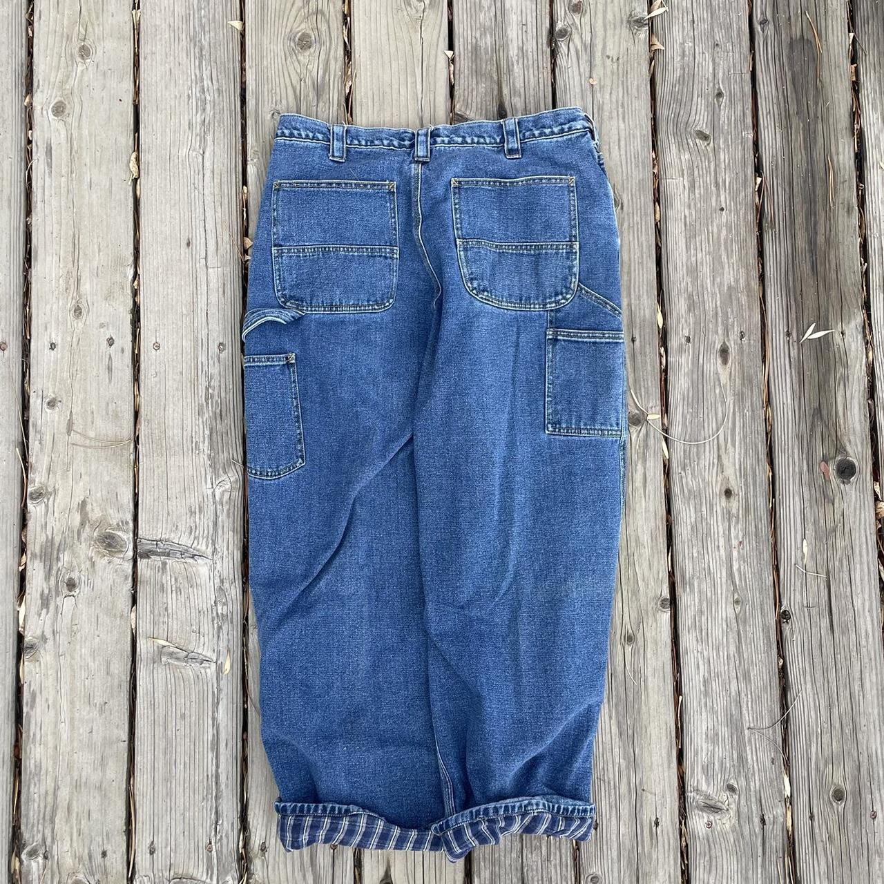 Baggy flannel lined carpenter jeans 38x30 great depop