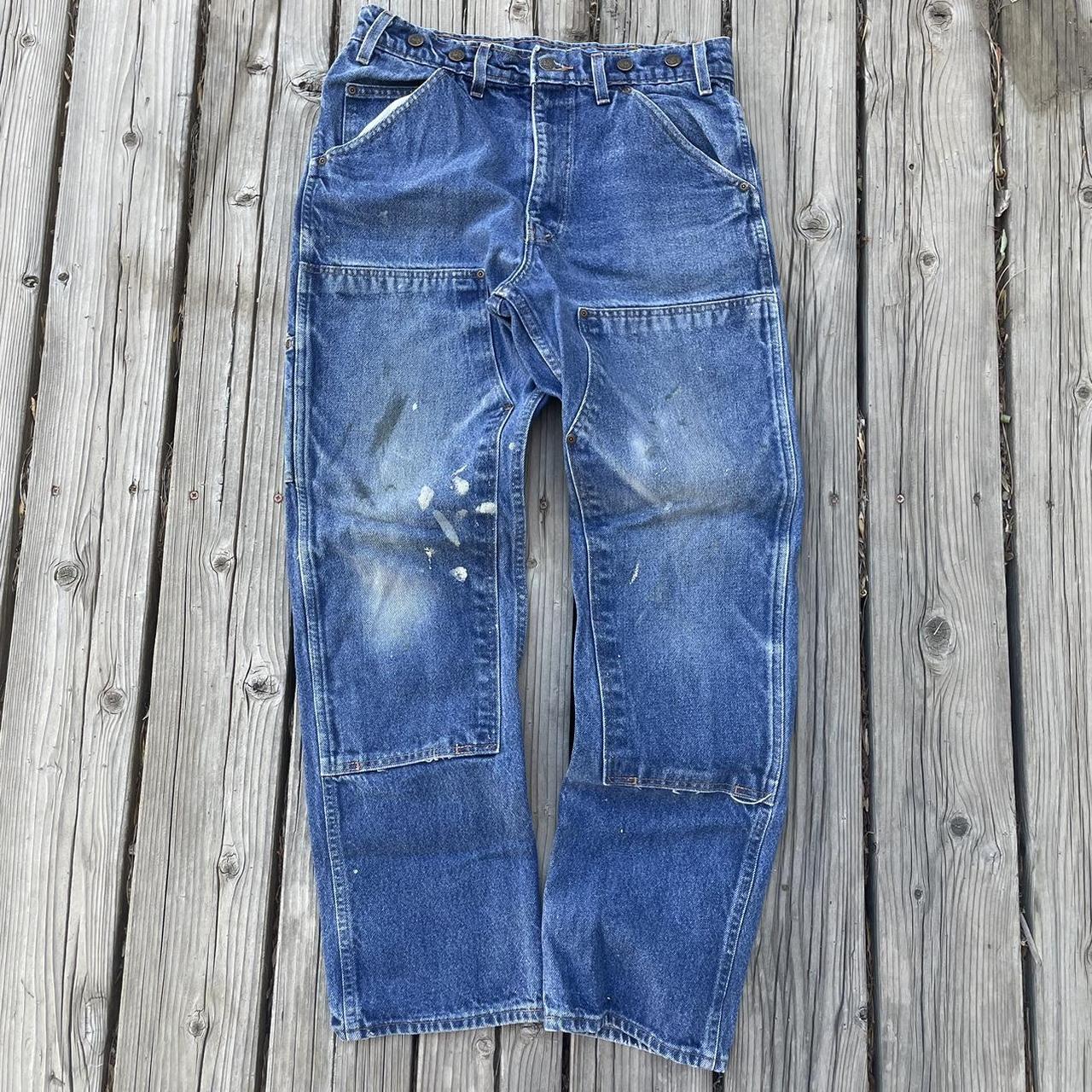 90s Double knee denim jeans Great condition 34x34... - Depop