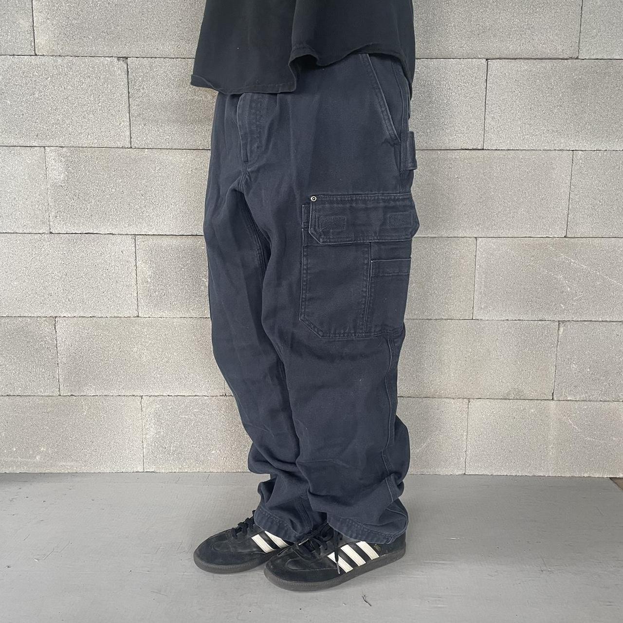 Baggy Deluth black cargo pants Great condition... - Depop