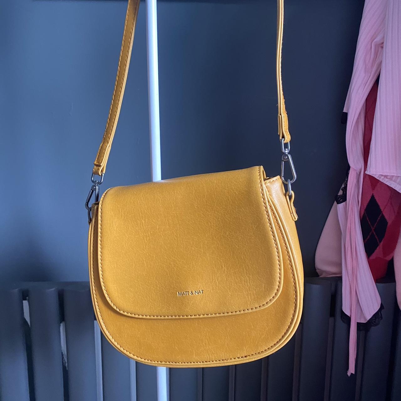 matt & nat yellow shoulder bag in great... - Depop