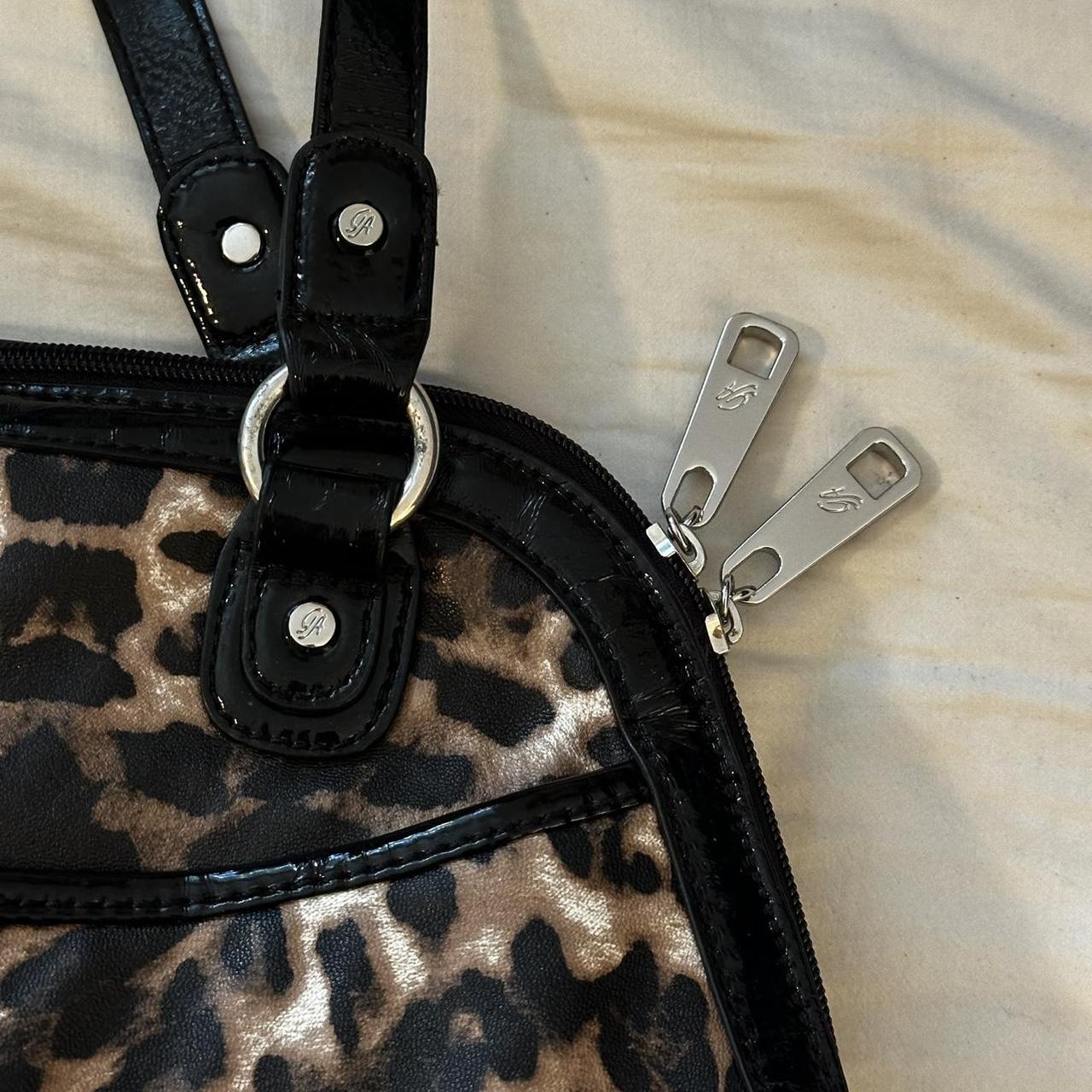 Black and brown Grace Adele leopard print shoulder... - Depop