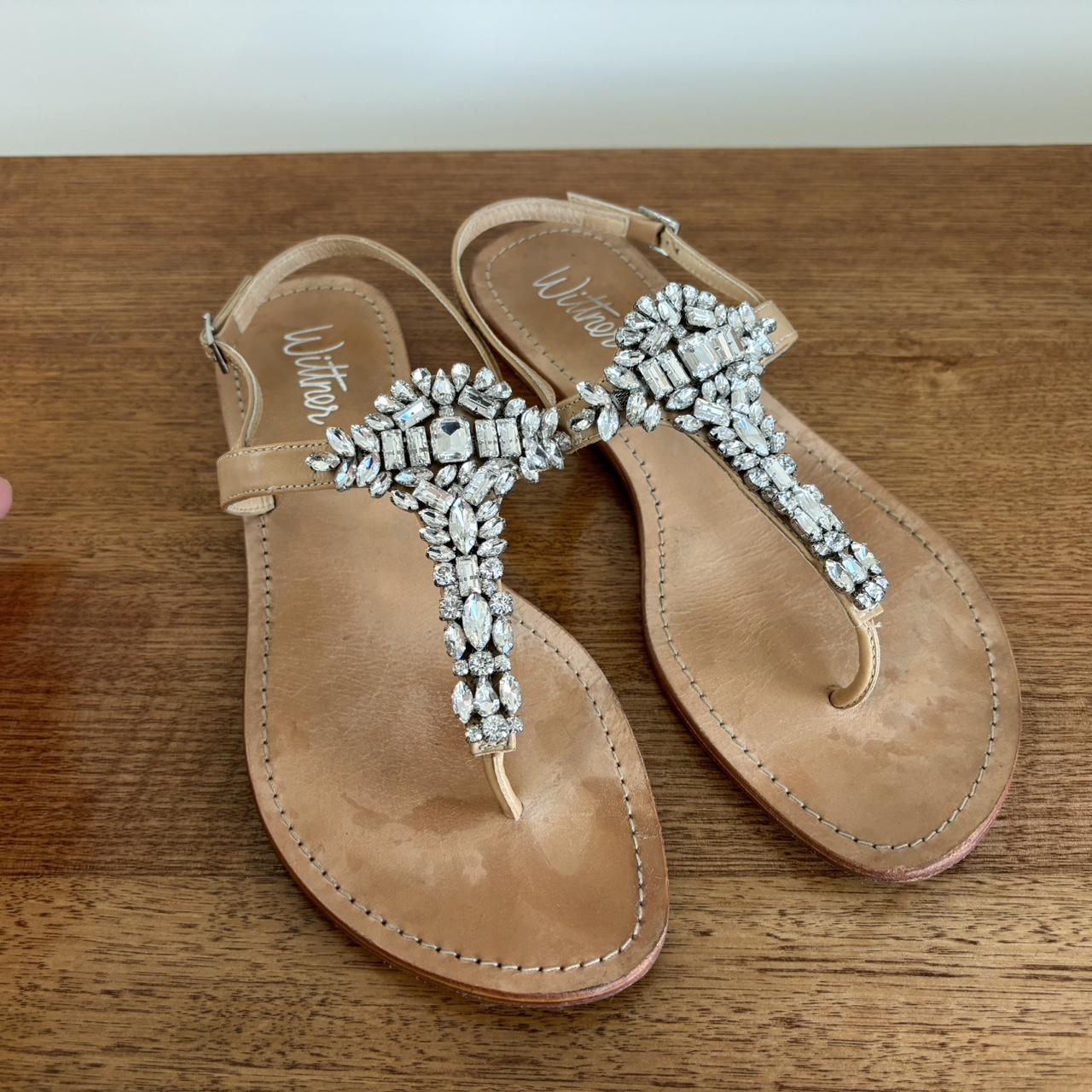 Silver sale jewelled sandals