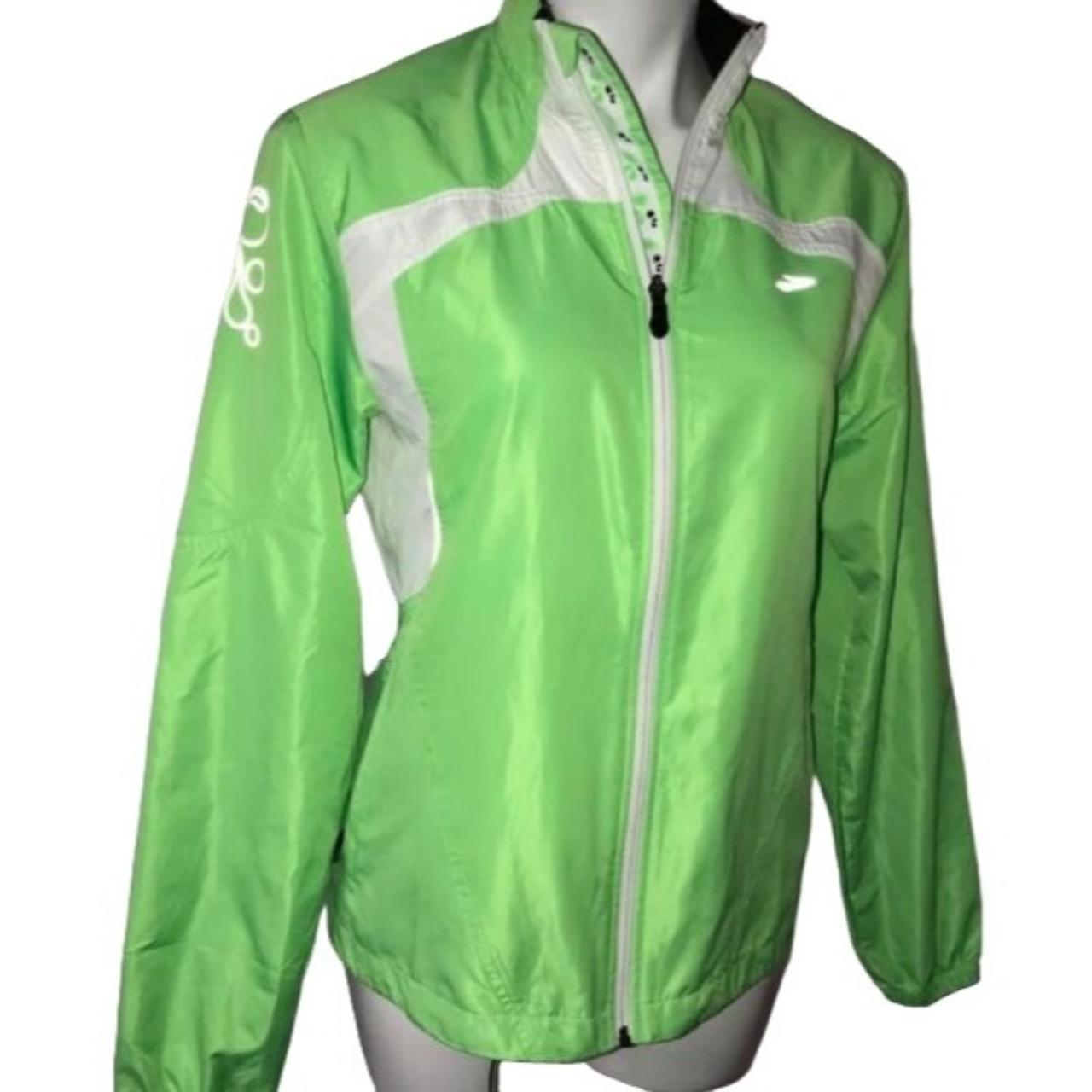 Lime green windbreaker womens hotsell