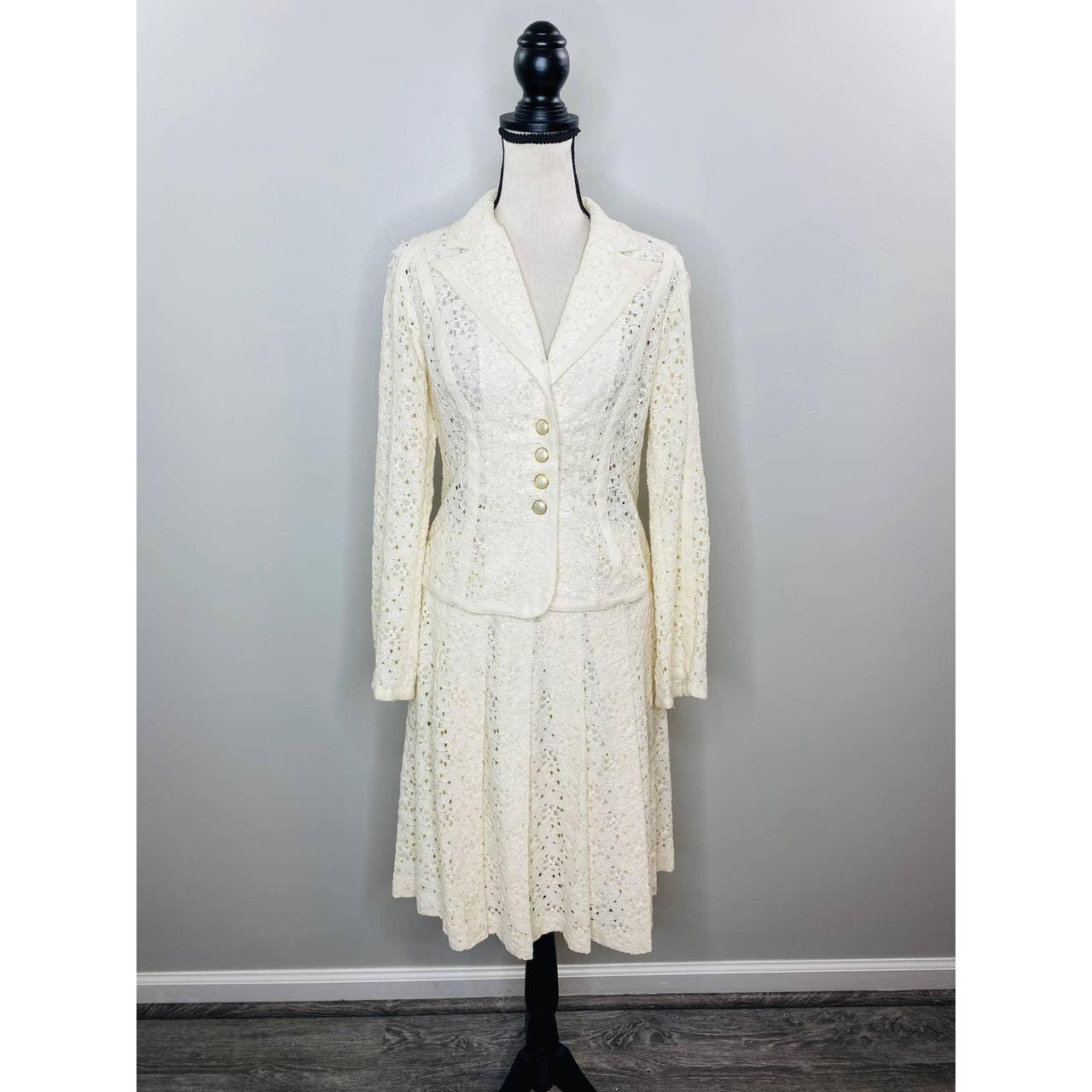 White lace clearance skirt suit