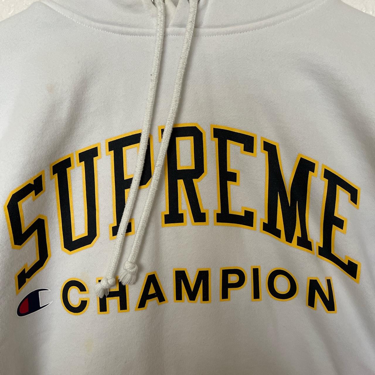 Supreme x best sale champion hoodie price