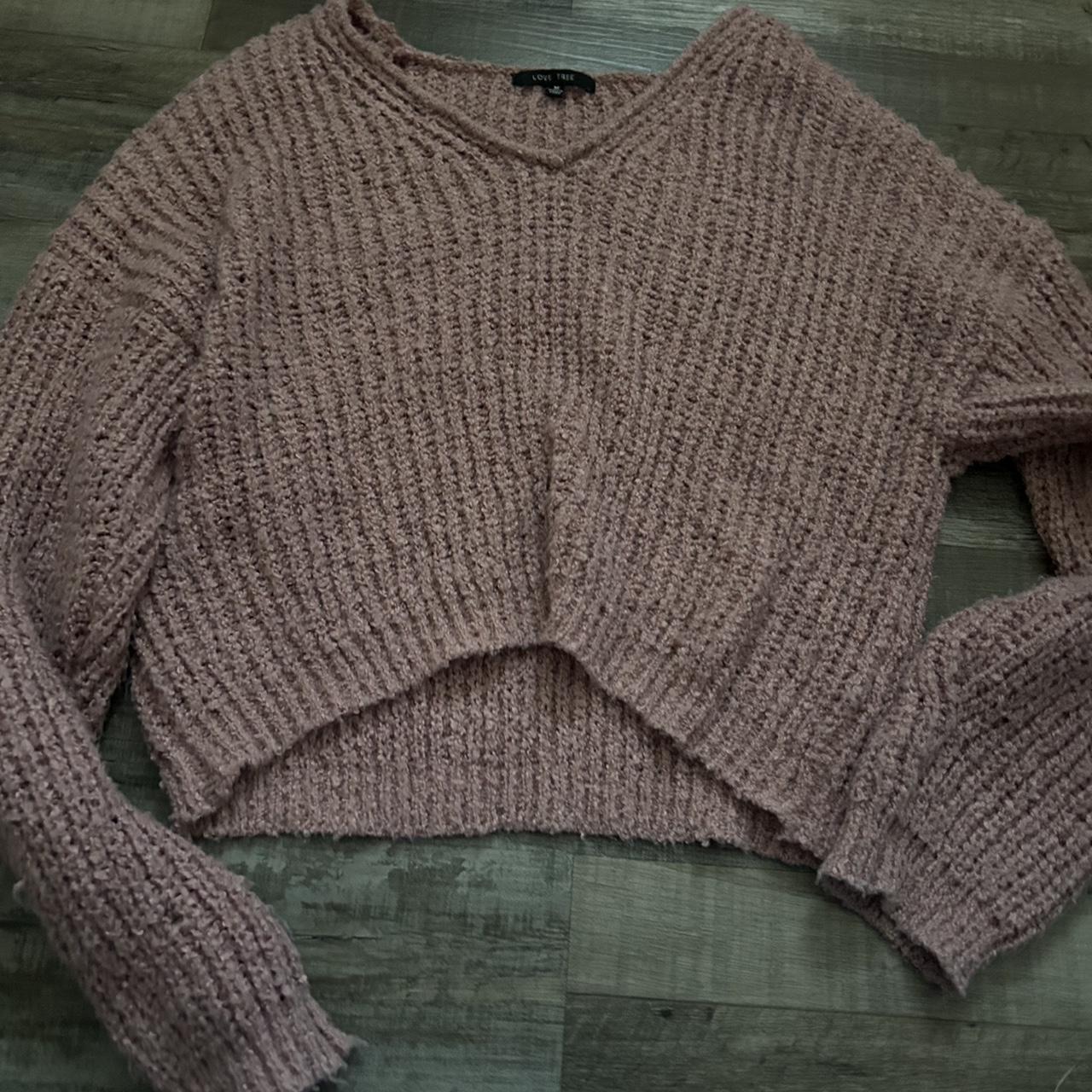 boutique cropped sweater - Depop