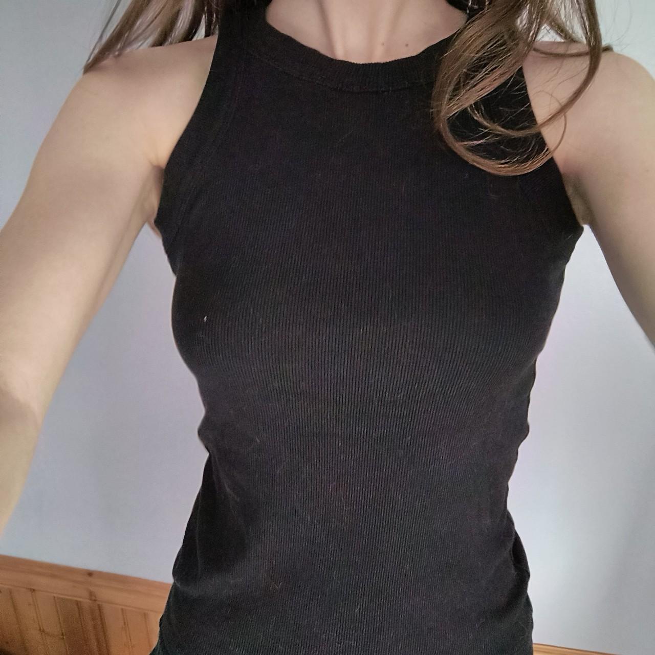 Fitted black tank top from The Loft super soft... - Depop