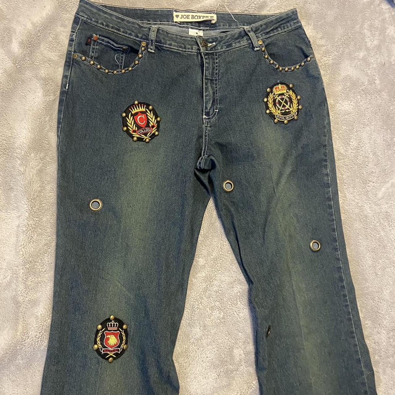 Joe Boxer Women's Blue and Navy Jeans Depop