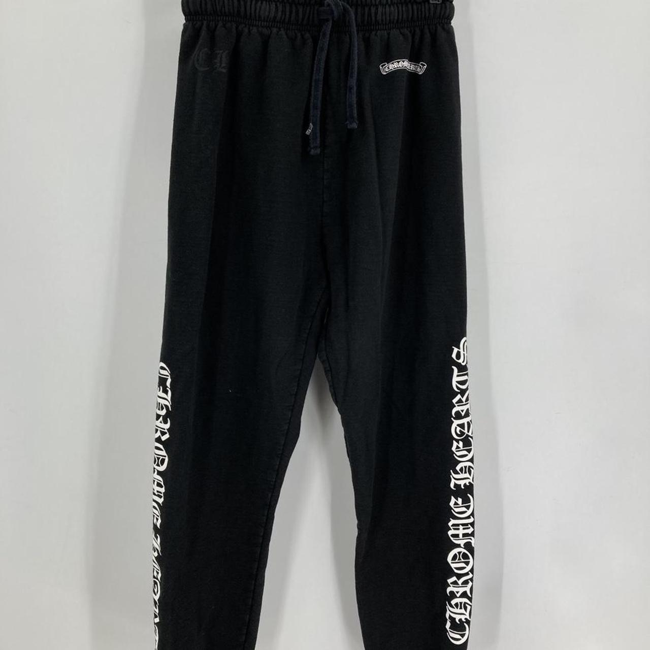 Chrome Hearts Men's Black and White Joggers-tracksuits | Depop