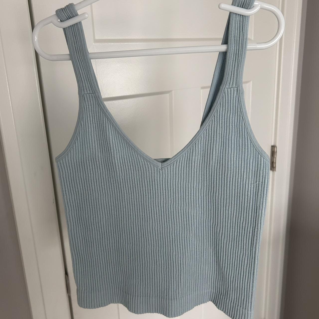 light blue tank from a boutique - one size - worn... - Depop