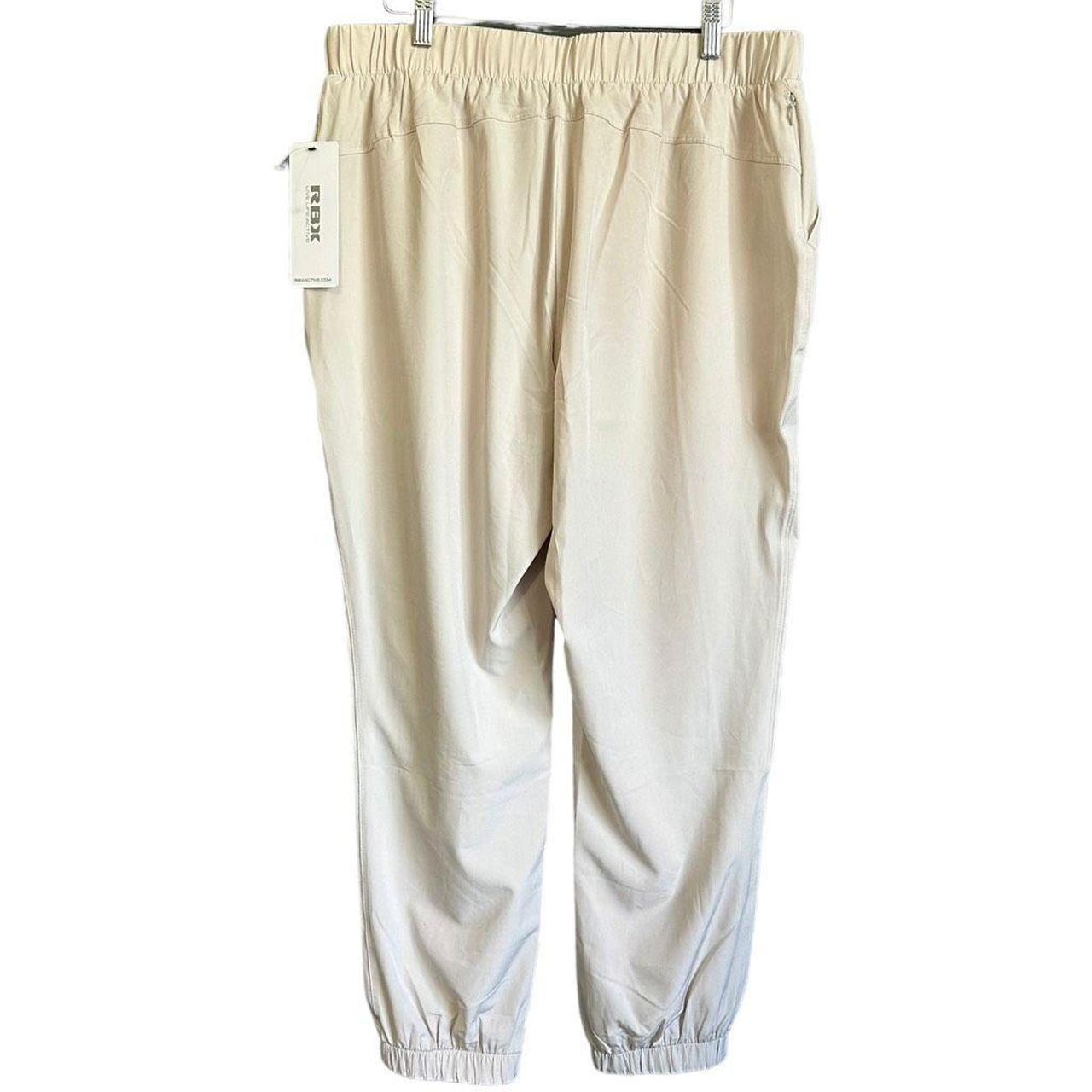 RBX Active Elastic Waist Jogger Lounge Pants Beige