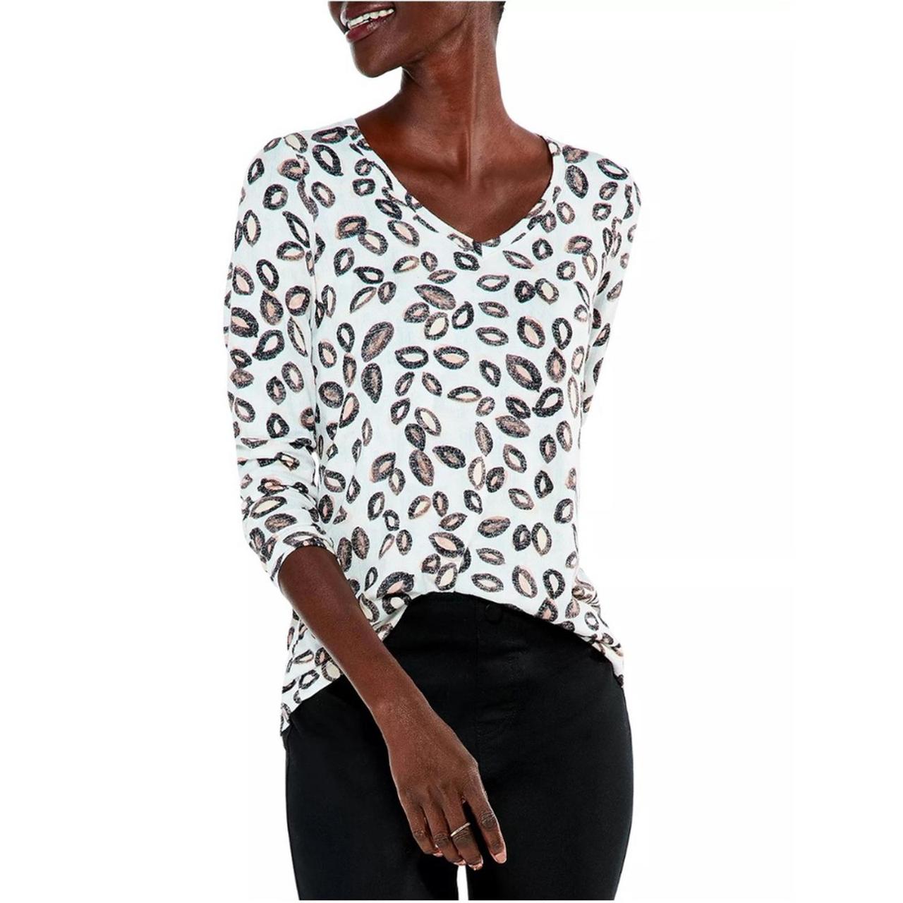 Nic+Zoe Women's Top - Cream/Black - XL – New NIC+ZOE Tossed