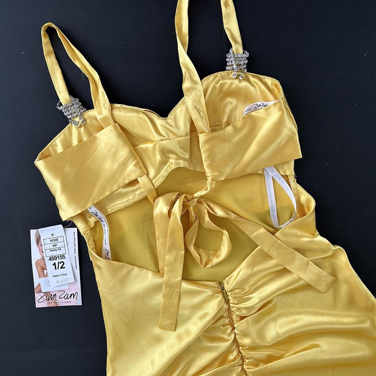 Zum Zum by Niki Livas canary yellow formal dress. Depop