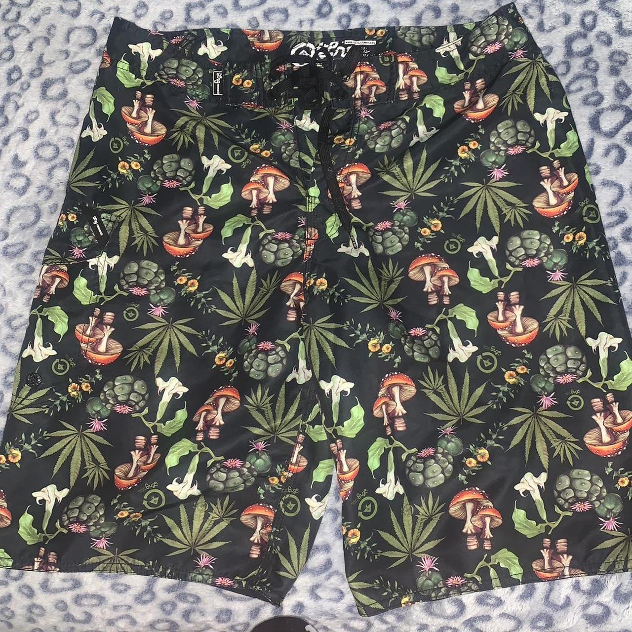 Men’s LRG zumiez swim shorts size 32’. Mushroom,... Depop