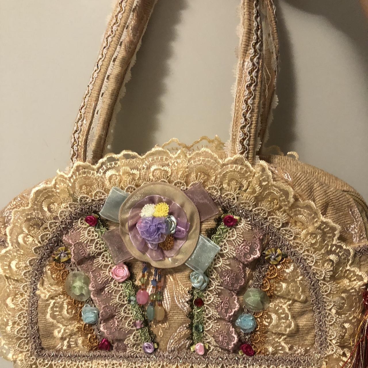 90’s/00’s deadstock light tan/cream vintage coquette... Depop