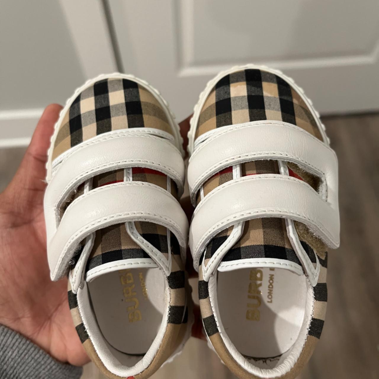 Toddler Burberry sneakers size 4 US Depop