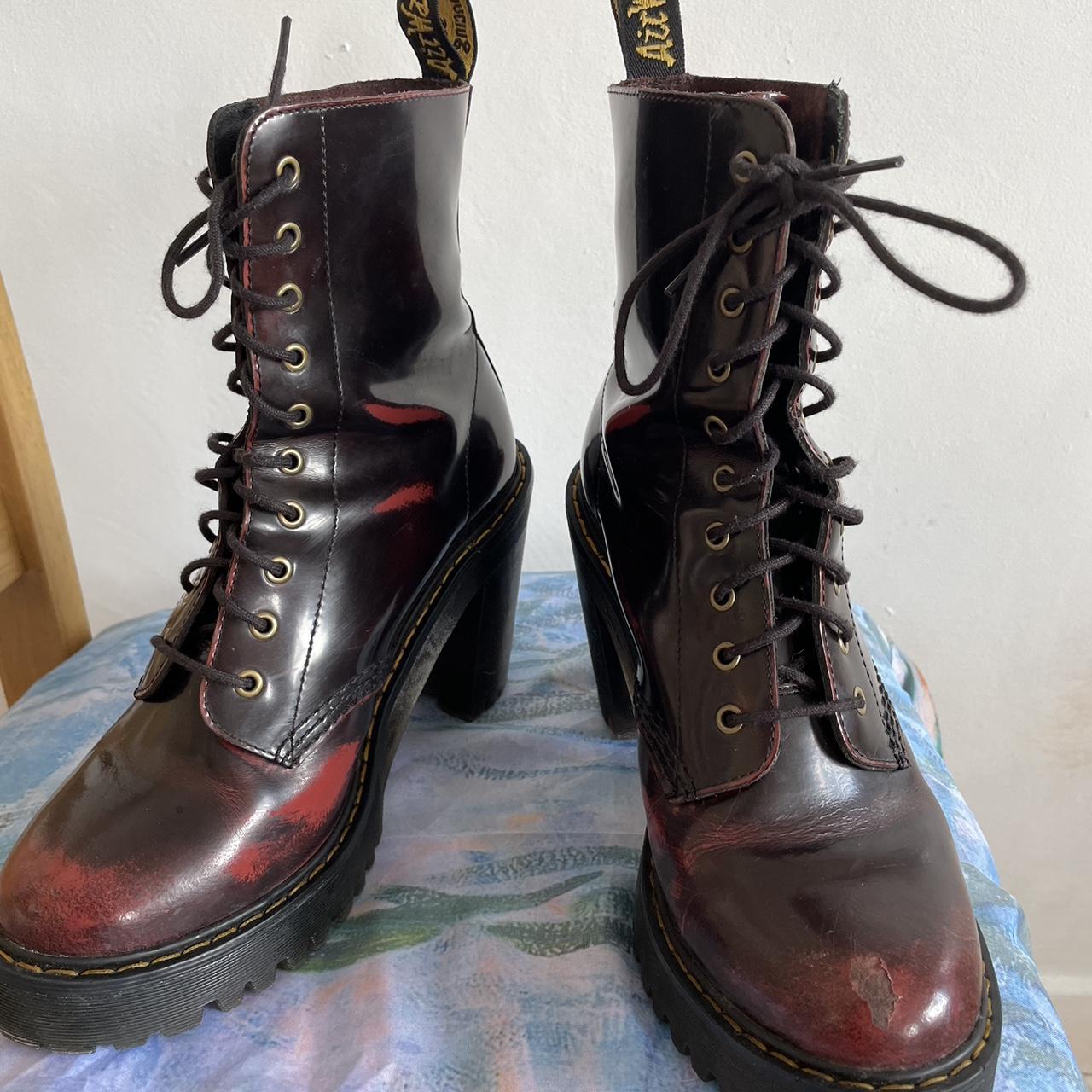 Dr Martens Cherry Red Kendra Heels worn a few times