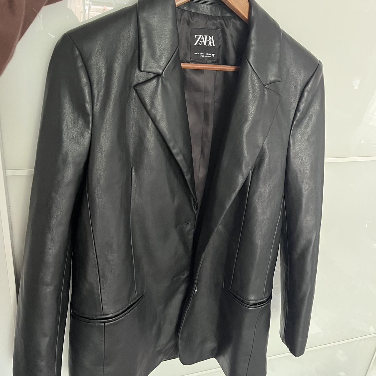 Zara ‘faux Leather Oversized Blazer Only Worn A Few Depop 6971