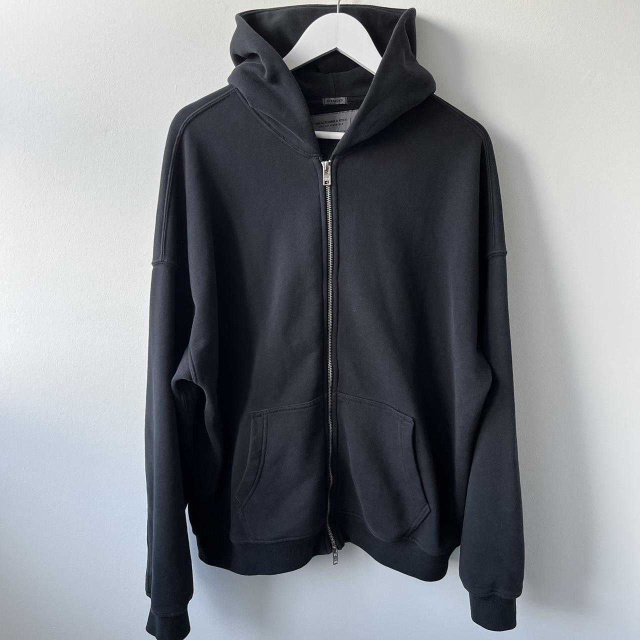 Abercrombie & Fitch Men's Black Hoodie | Depop