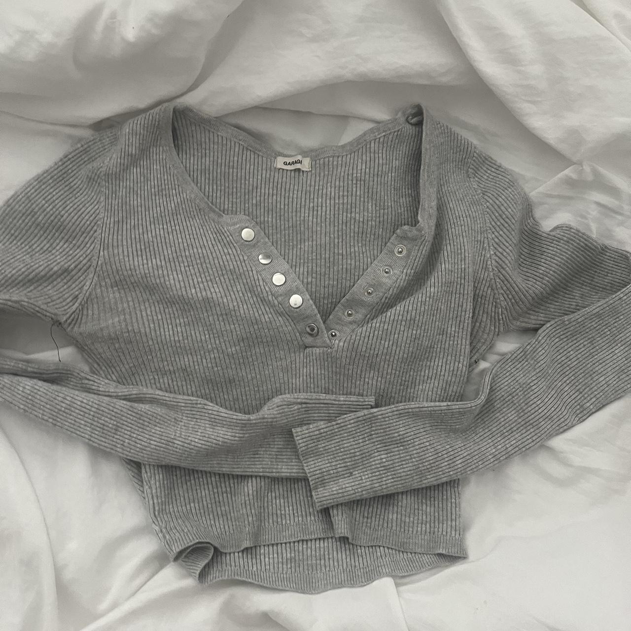 Garage gray longsleeve Small/XS staining on the... Depop