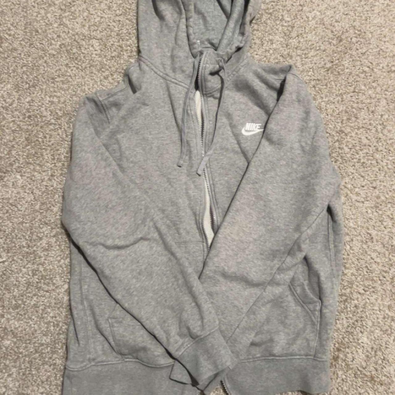 mens grey nike zip up hoodie