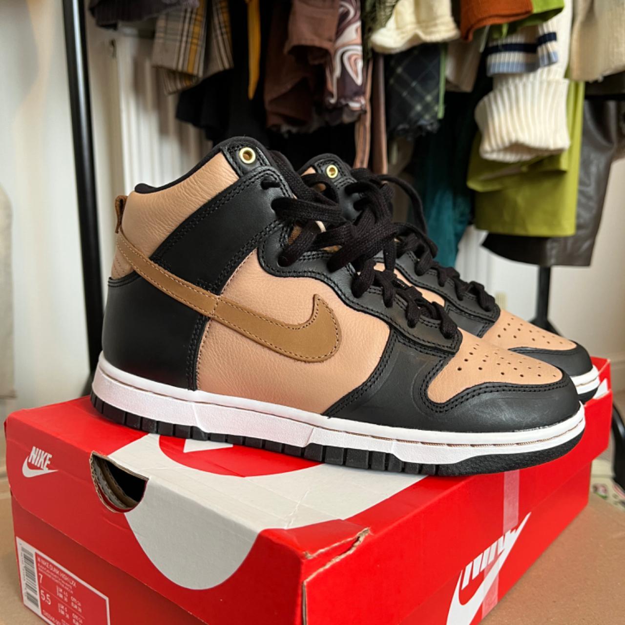 NIKE DUNK HIGH LXX Brown/tan/black nike dunk high... - Depop