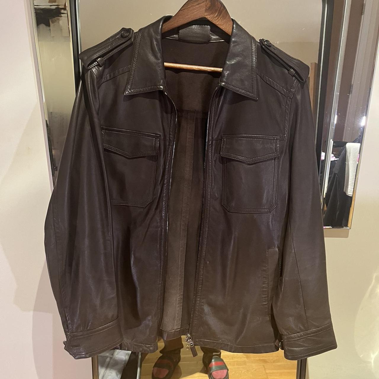 Prada vintage leather jacket - Depop