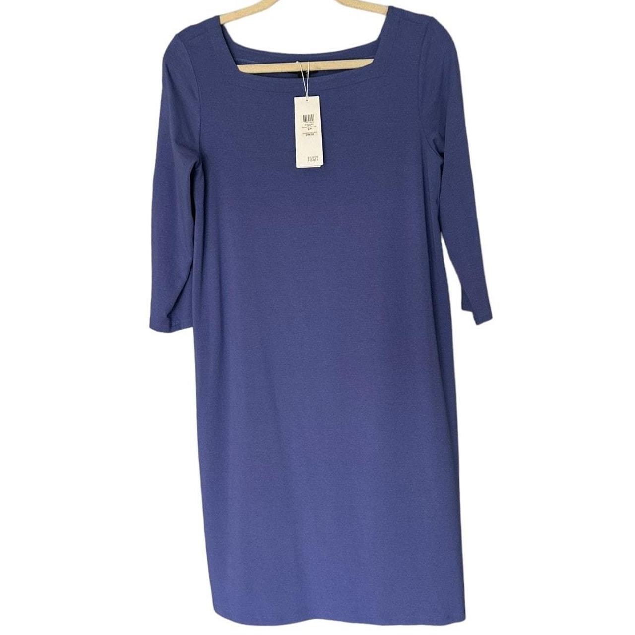 Eileen Fisher Viscose 3/4 Sleeve selling Dress