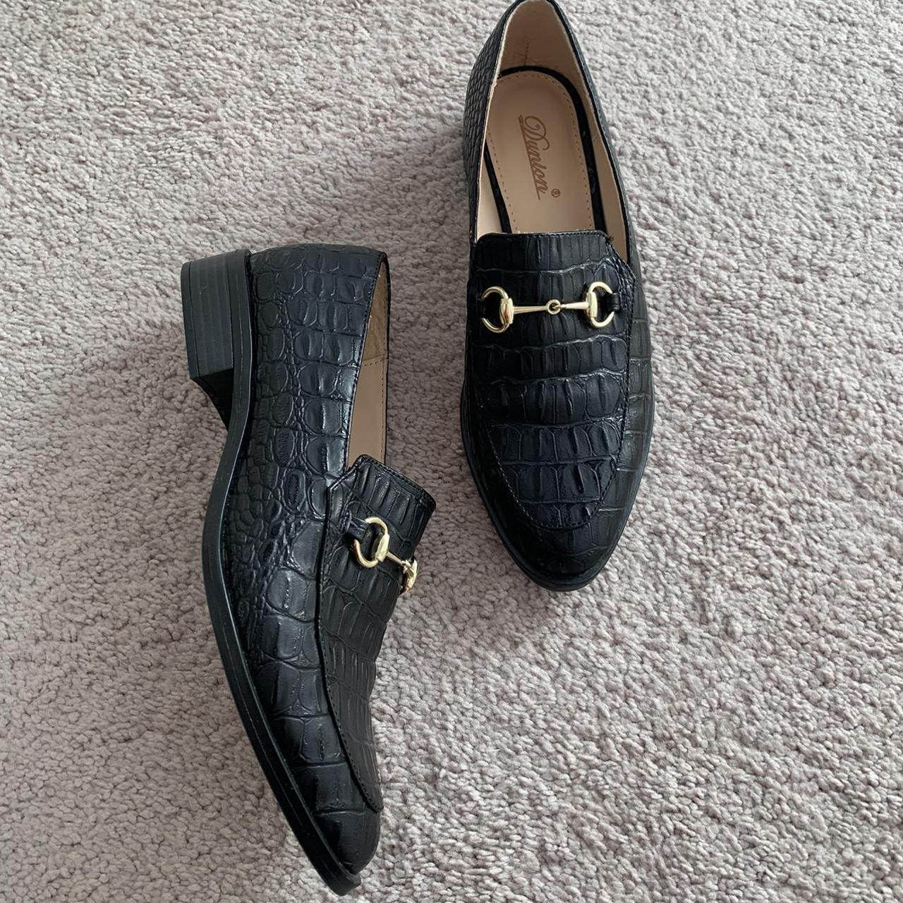 loafers with gold chain