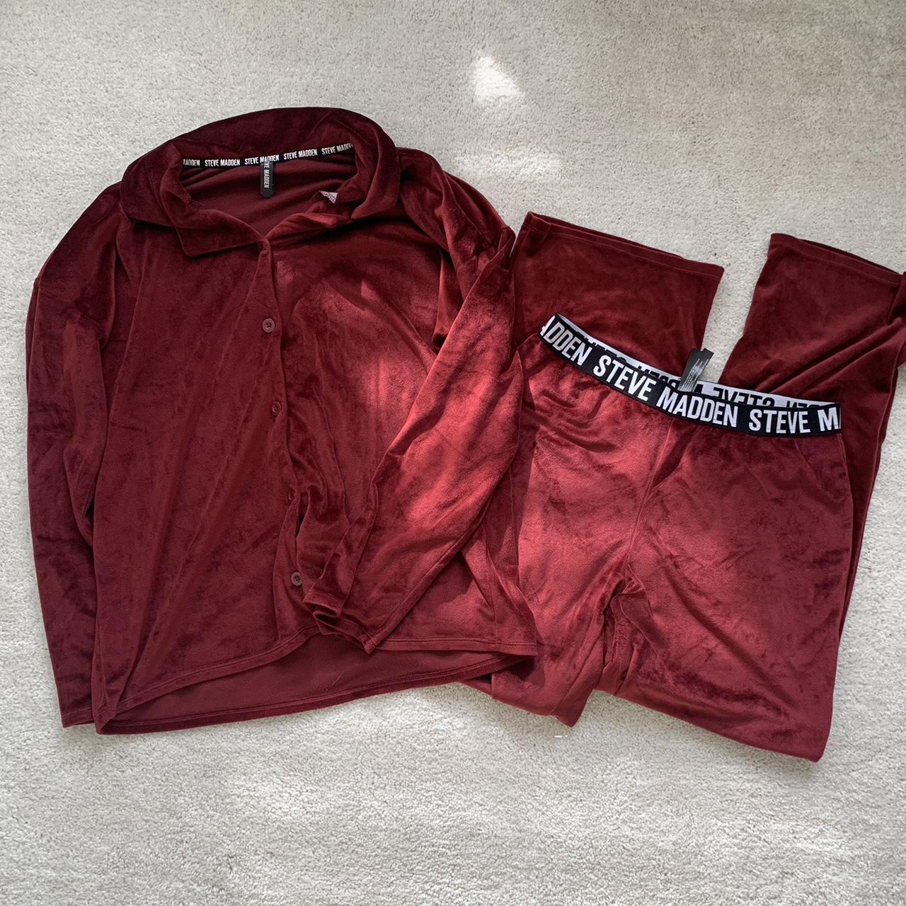 STEVE MADDEN VELVET PJ SET!! Keep in mind the top... - Depop