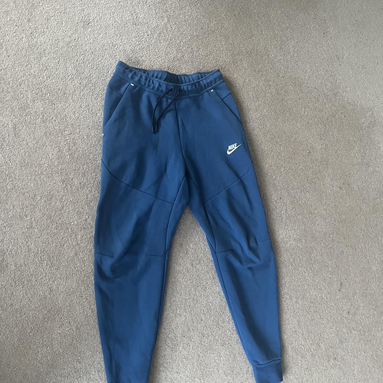 mens nike tech fleece joggers blue