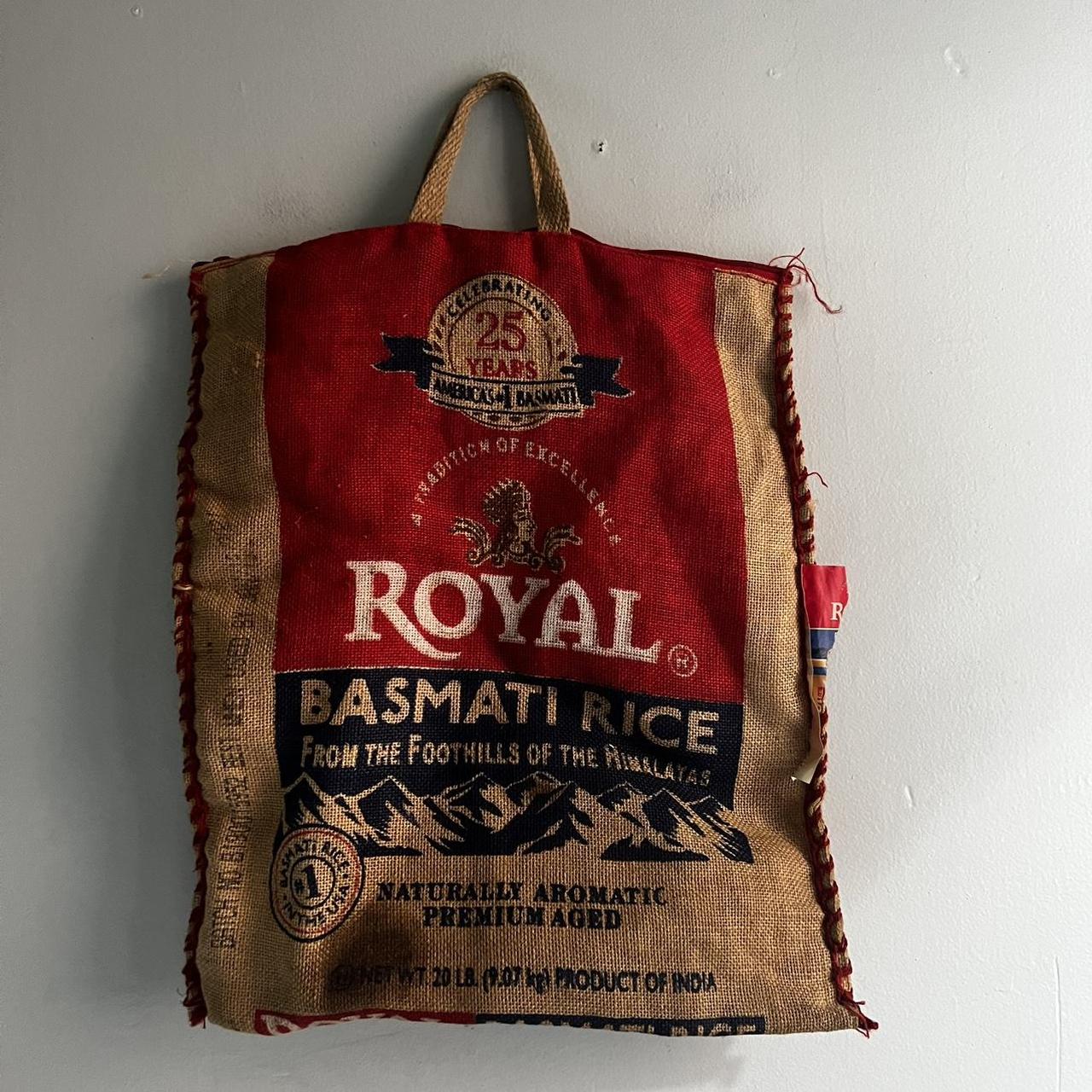 Royal basmati rice hot sale burlap bag