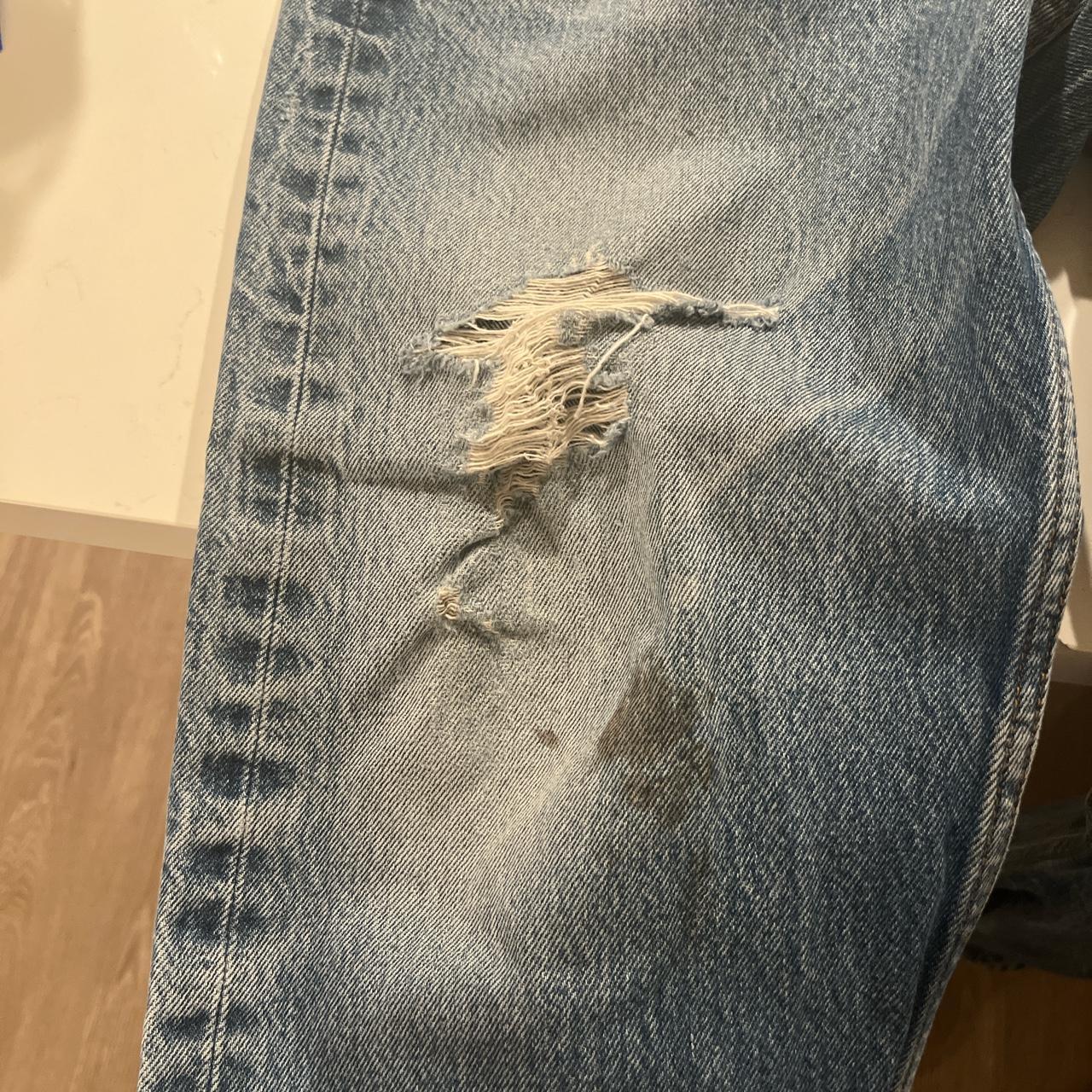 levi’s distressed jeans 501 baggy boyfriend fit best... - Depop