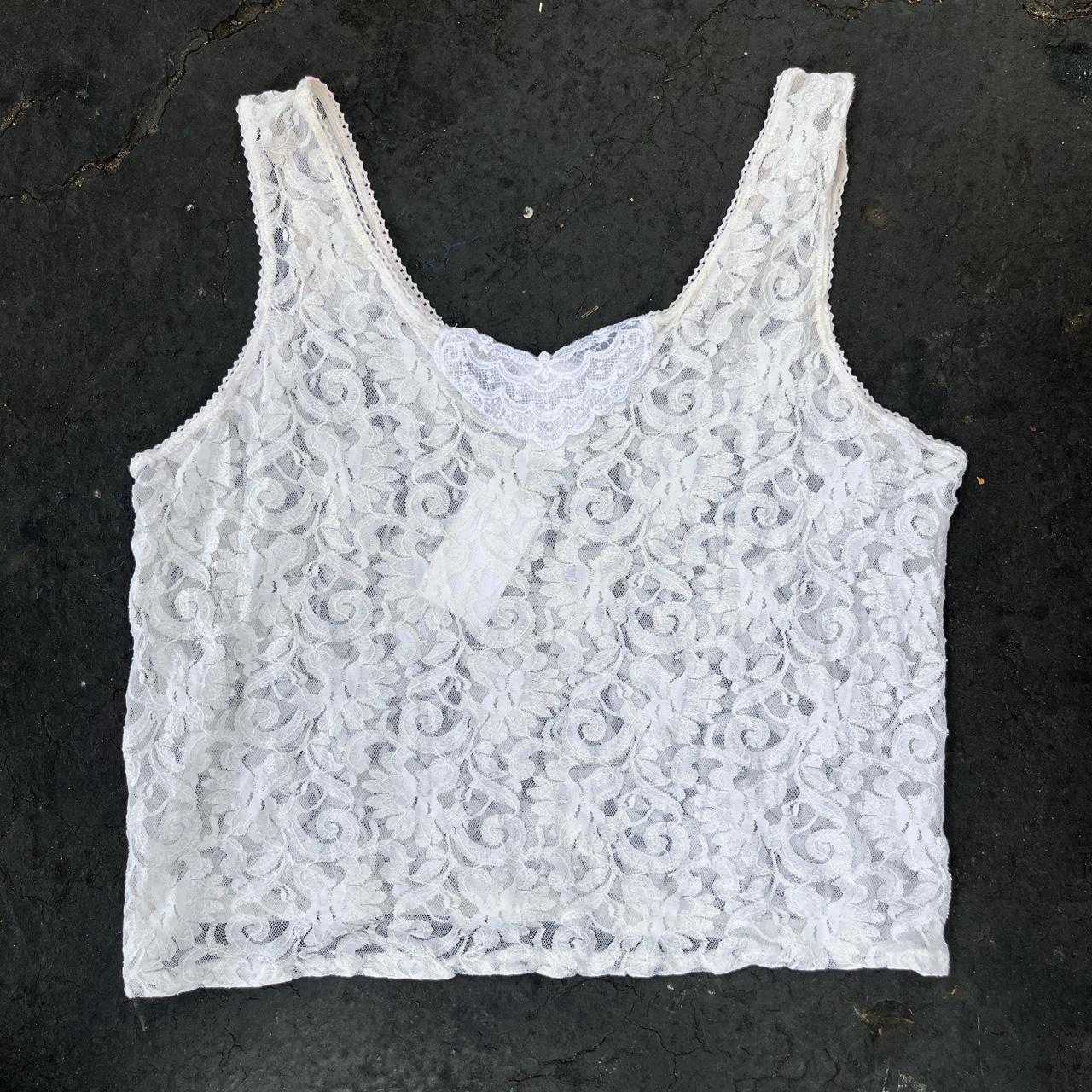 Secret Treasures Women's White Vest | Depop