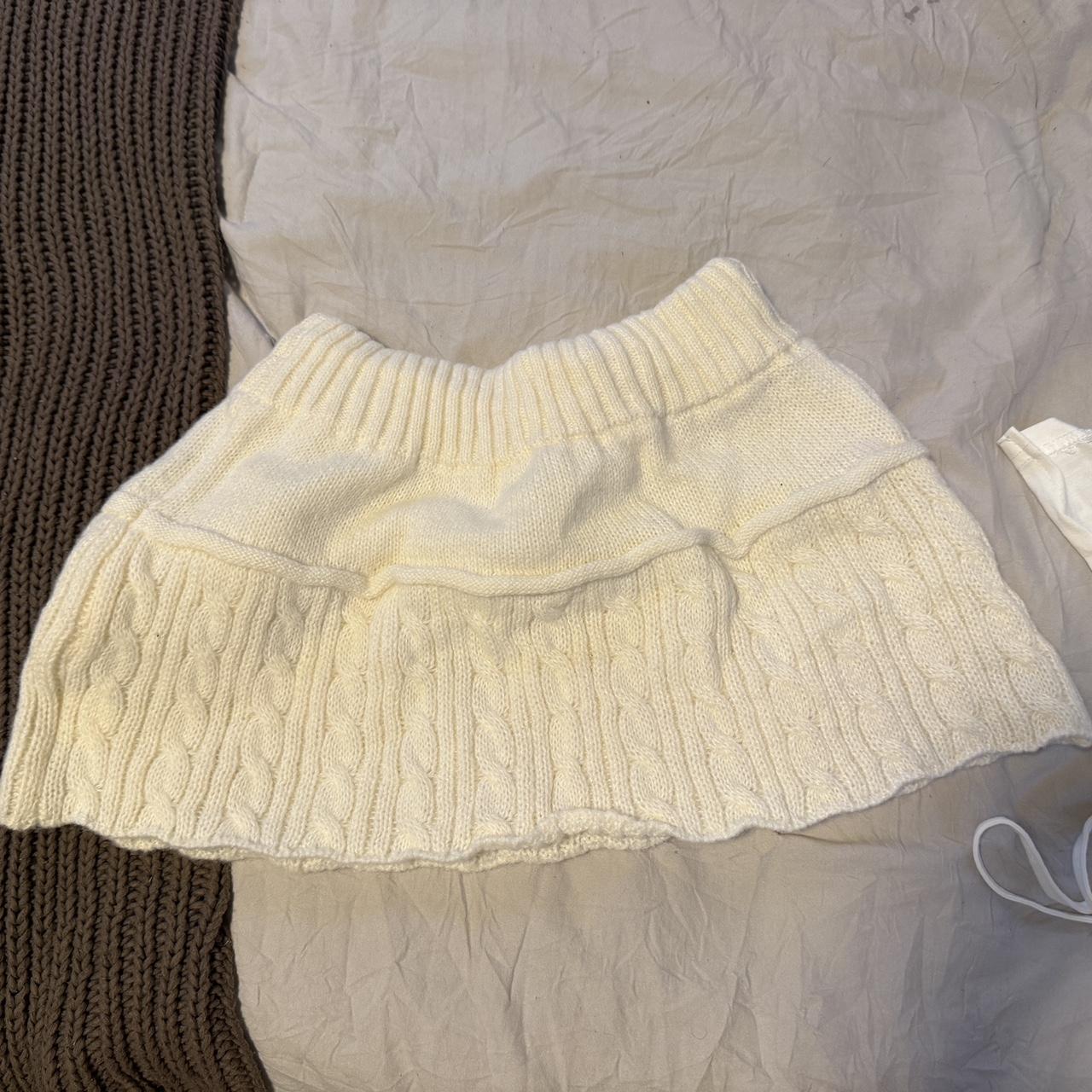 Women's Skirt - Cream/White - XS – White/cream mi… - image 2