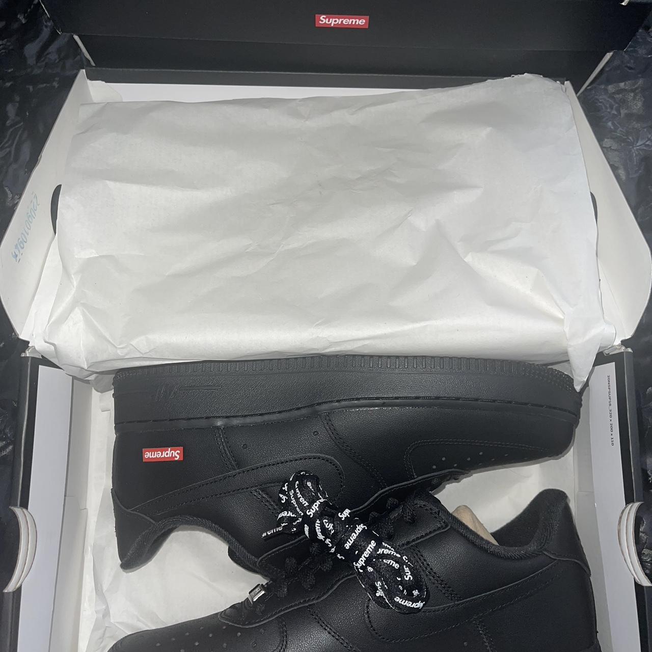 black supreme air force 1s