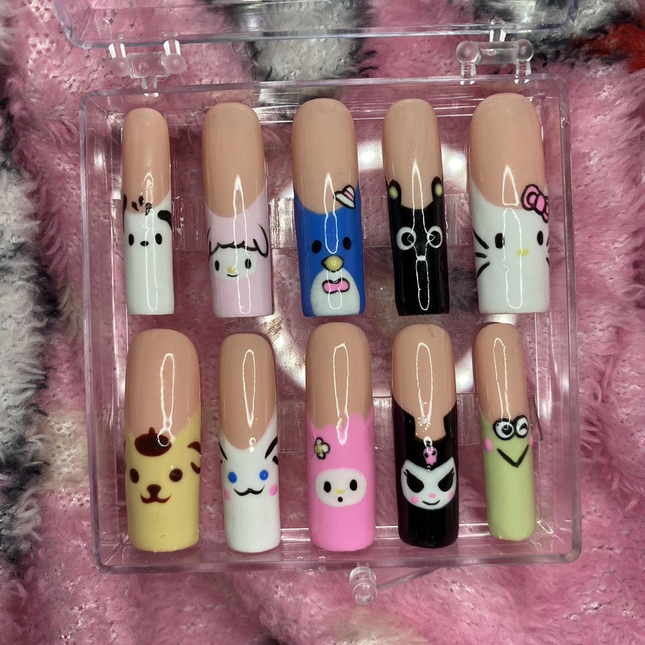 Sanrio glue on set :Long square(can request... - Depop