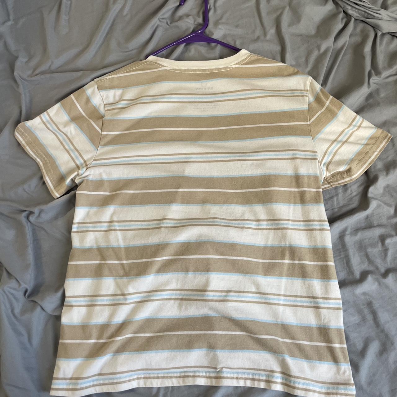 M striped Brixton t-shirt, great condition, worn a... - Depop