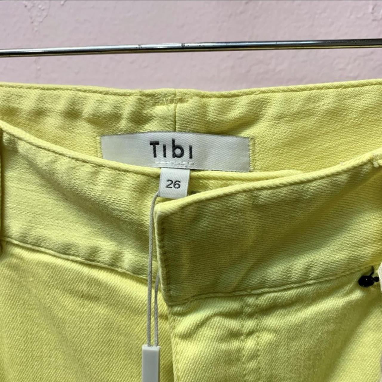 Tibi Women's Yellow and Cream Jeans (4)