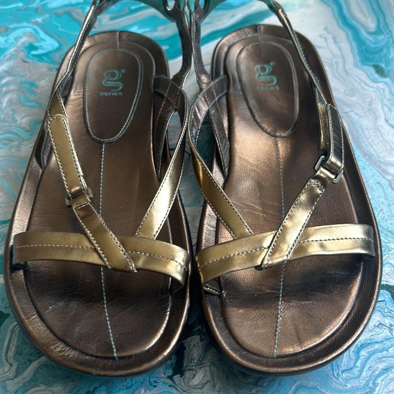 Nike:Lab G Series Golden Sandals Womens Size 6 Good... - Depop